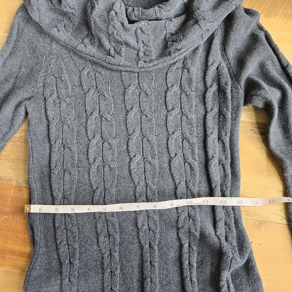 Athleta Gray Cowl Neck Sweater Dress size Medium - Picture 4 of 9
